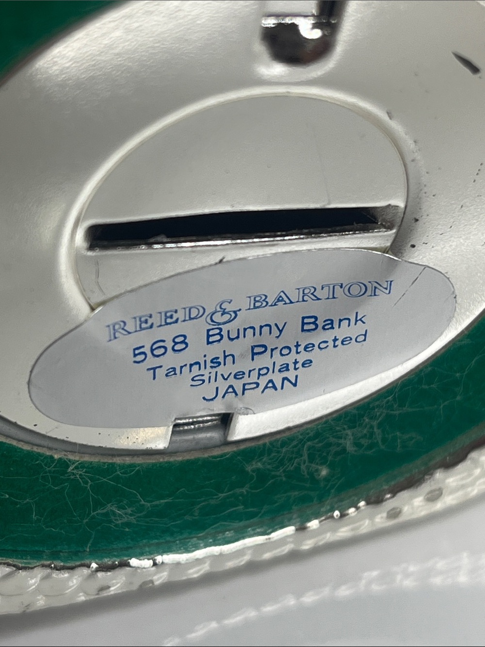 Reed & Barton Shiny Silver Bunny Coin Bank - Picture 6 of 8